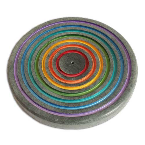 Halter rund mit Chakra-Farben,  11,5 cm